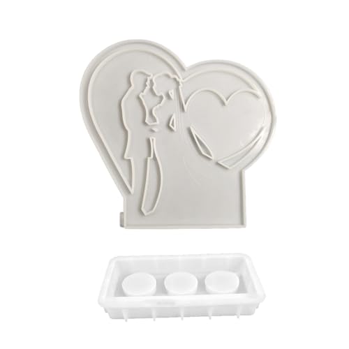 Paar Herz Kerzenschiff Silikonkerzenhalter Schimmel Leicht Zu Dekorieren Paar Herz Kerzenschiff Silikonkerzenhalter Schimmel Leicht Zu Dekorieren von GKYQVE
