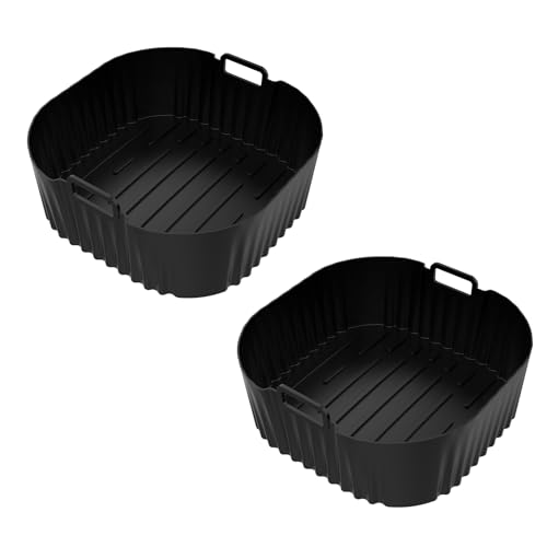 Packung Von 2 Praktischen Quadratleinern Nicht Stickluft Frittierende Kochmatten Multifunktionale Pads Silikontextur Silikonschale von GKYQVE