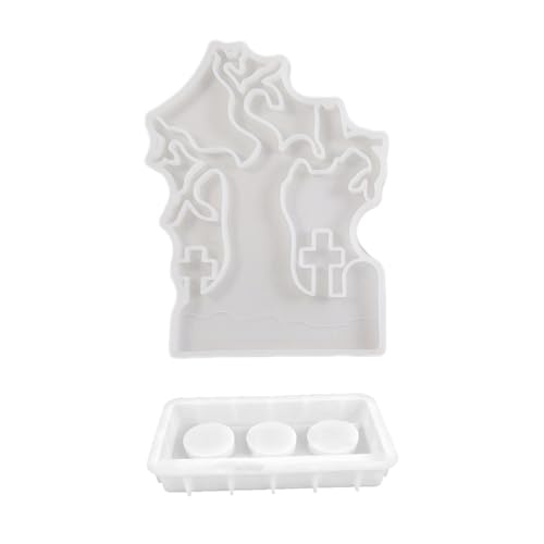 Silikonkerzenhalter Formen Ornamente Halloween Themen Craft Candlestick Für Handherstellung Kerzenständer Formen von GKYQVE