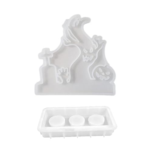 Silikonkerzenhalter Formen Ornamente Halloween Themen Craft Candlestick Für Handherstellung Kerzenständer Formen von GKYQVE