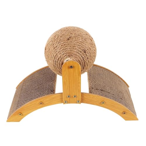 GKYQVE Sisal Katzen Kratzen Pfosten Mit Rotierenden Raddesign Und Naturholzstruktur Für Möbelschutzkatzen Spielzeug Für Neugierige Kätzchen GKYQVE Sisal Katzen Kratzen Pfosten Mit Rotierenden Raddesign Und Naturholzstruktur Für Möbelschutzkatzen Spielzeug Für Neugierige Kätzchen von GKYQVE