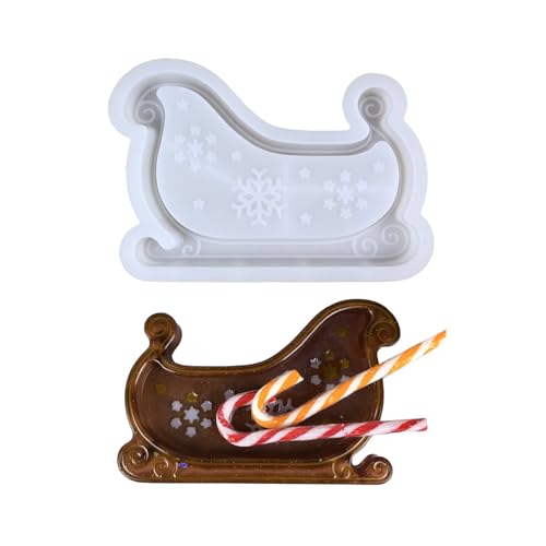 Sleigh Sturdy Silicon Tablett Schimmel Für Harzkasten Basteln Geschirr Schimmel Für Schmuckherstellung Und Untersetzer Kreiio Festliche Dekoration Formen von GKYQVE