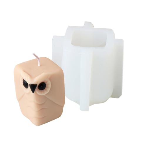 Stehende Eule Silikonform Gipsformen Tierkerzen Guss Ornament Papagei Epoxidharz Stehende Kerzenform Silikon Handgefertigtes Papageienpapellierpflaster von GKYQVE