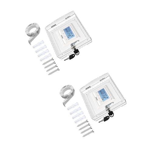 Thermostat Schlosskasten Schutzabdeckung Staubdichtes Hülle Allgemein Für Home Office Durabilität Kunststoff Design 2PCS Gewerblicher Thermostat Schloss von GKYQVE