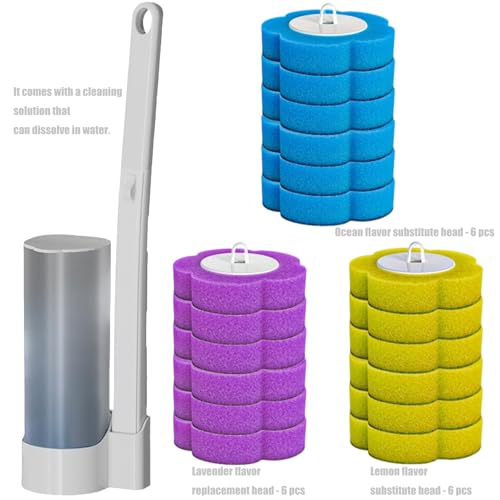 Toilettenbürste Ersatzkopf 18 Pack Vorinstallierter Reinigungsmittel Flexibel Für Tiefe Fleckenentfernung Wasserlösliche Schwämme Bürstenkopf Toilettenbürste Ersatzkopf 18 Pack Vorinstallierter Reinigungsmittel Flexibel Für Tiefe Fleckenentfernung Wasserlösliche Schwämme Bürstenkopf von GKYQVE