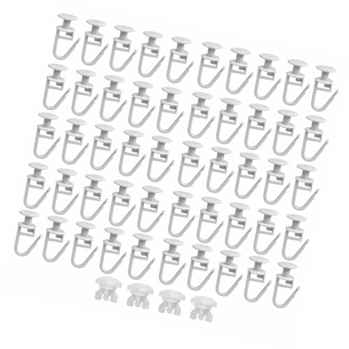Vorhangstreck Haken Vorhangschienen Deckenglarten Set 50 Prozent Lockiger Klapphänge Und 4pcs Drape Rails Stopper Plastikstrecke von GKYQVE