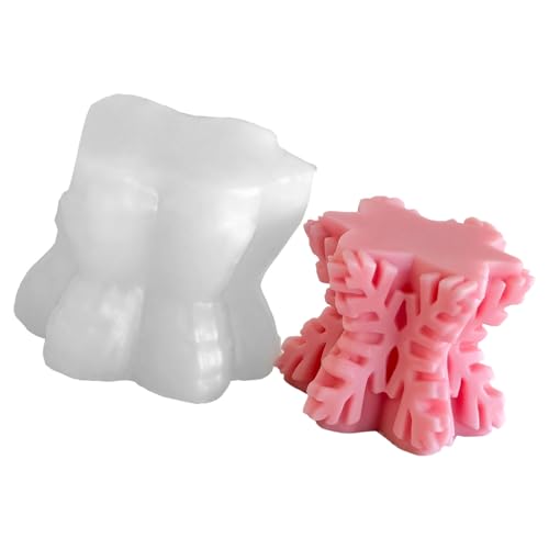 Weihnachten Silikonform Schneeflockensäule Kerzenform Oramentformen Pflaster Epoxidharz Formflake Säule Kerze Silikon Ornament Epoxidharz von GKYQVE