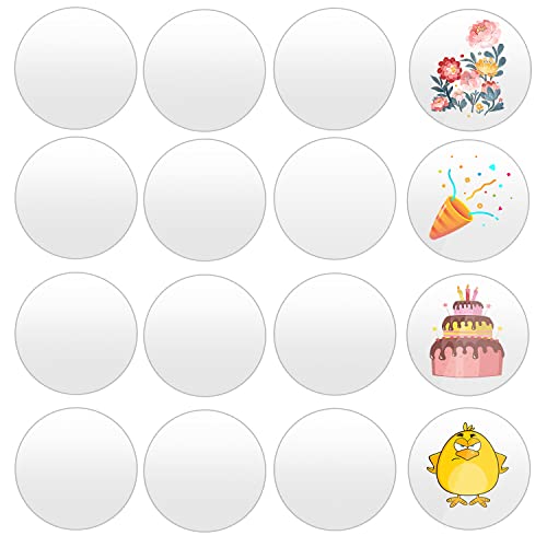 Acrylglas Plexiglas Platten 16Stk Acryl Runde 5cm Transparente Acrylplatte Stark Scheibe Klar für DIY Bildrahmen Gemälde DIY Handwerk Scrapbooking Display von GKZB