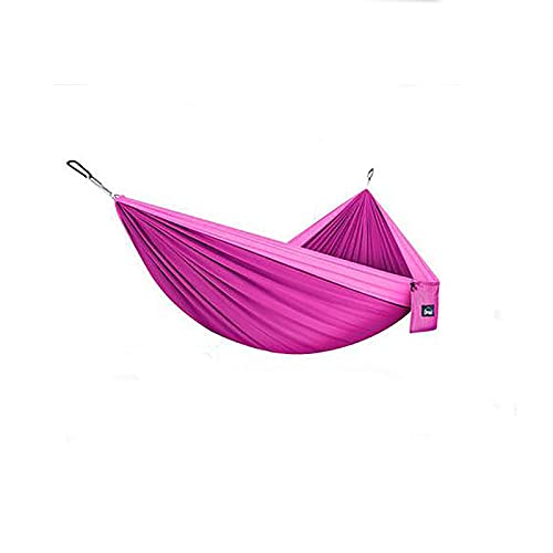 GKZJ Hängematte Camping Ultraleichte 2 Personen. 200kg Tragkraft,Tragbare Hängematte für Reisen, Indoor, Garden,Outdoor Backpacking,(260X140cm),Purple/Pink von GKZJ