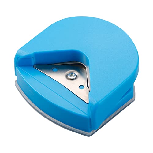 GLADFRESIT Tragbarer runder Winkelstanzer, 4 mm – Winkelschneidewerkzeug für Karten, Fotos, DIY-Projekte, Postkarten, Scrapbooking (Blau) von GLADFRESIT