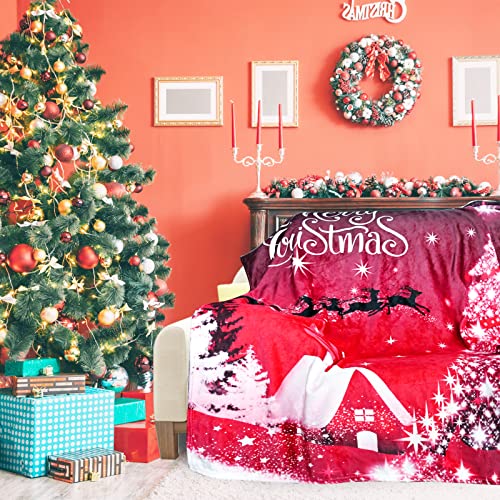 Flanell Decke, Weihnachten Sherpa Decke Sofa Kuscheldecke Flauschige Mikrofaser Warmes Wohndecke Dekorative Decke Nickerchen Flauschdecke Weihnachtsfeier Geschenk für Frauen, Mutte (120 x 150 cm) von GLAITC