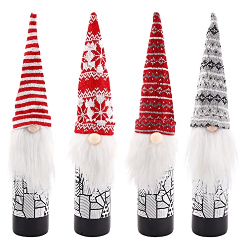 GLAITC Weihnachten Weinflasche Abdeckung, 4 Stück Weihnachten Flaschen Deko Weihnachtsmann Gnom Weinflasche Hut Weihnachten Flaschenüberzug Topper für Weihnachten Tischdeko Geschenk GLAITC Weihnachten Weinflasche Abdeckung, 4 Stück Weihnachten Flaschen Deko Weihnachtsmann Gnom Weinflasche Hut Weihnachten Flaschenüberzug Topper für Weihnachten Tischdeko Geschenk von GLAITC