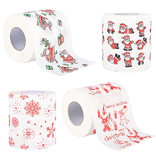 Toilettenpapierrolle,4 Rollen Weihnachts-Toilettenpapier Weihnachtsmann Bad Toilettenpapier Papiertücher Handtuch Tissue Gestepptes Toilettenpapier Bambus-Toilettenpapier Weihnachtsneuheitsgeschenk Toilettenpapierrolle,4 Rollen Weihnachts-Toilettenpapier Weihnachtsmann Bad Toilettenpapier Papiertücher Handtuch Tissue Gestepptes Toilettenpapier Bambus-Toilettenpapier Weihnachtsneuheitsgeschenk von GLAITC