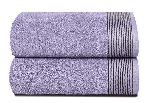 GLAMBURG Baumwolle 2er-Pack Oversized Badetuch-Set 70 x 140 cm, große Badetücher, Ultra saugfähig, kompakt, schnell trocknend und leicht, Dunkelviolett GLAMBURG Baumwolle 2er-Pack Oversized Badetuch-Set 70 x 140 cm, große Badetücher, Ultra saugfähig, kompakt, schnell trocknend und leicht, Dunkelviolett von GLAMBURG