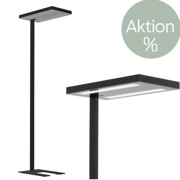 AKTION: GLAMOX Free-F LED Stehleuchte schwarz - Sensor mit Tageslichtregelung von GLAMOX