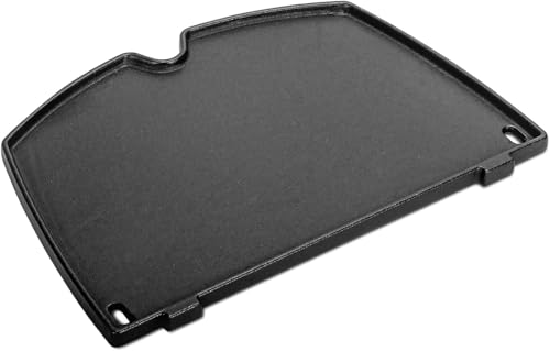 GLARETEX Grillplatte Gasgrill Gusseisen, Weber Q100 Q120 Q1000 Q1200 Series Grill, 32 × 22cm Grillplatte Hochleistungsstruktur, Nicht Leicht Verformen, Geeignet zum Kochen und Grillen von GLARETEX