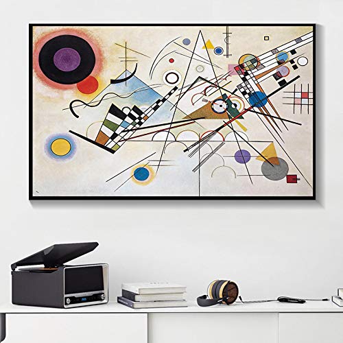 Moderne Abstrakte Von Wassily Kandinsky Reproduktion Leinwand GemäLde Poster Und Druck Wandkunst Bilder FüR Wohnzimmer-70x120cm Rahmenlos von GLASA