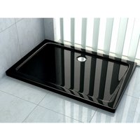 Glasdeals - Duschtasse 100 x 80 cm (schwarz) - Schwarz von GLASDEALS