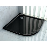 Duschtasse 80 x 80 cm (Viertelkreis) (schwarz) - Schwarz von GLASDEALS