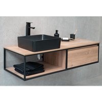 Glasdeals - Badmöbel Unterschrank REED-120 (eiche) ohne Waschtisch von GLASDEALS