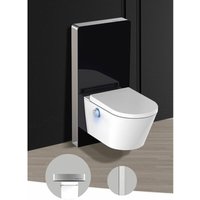 Glasdeals - Sensor-Sanitärmodul für Wand-WC (Schwarzglas) - Schwarzglas von GLASDEALS