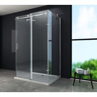 U-Duschkabine VANO 100 x 80 x 200 cm inkl. Duschtasse - Klarglas von GLASDEALS