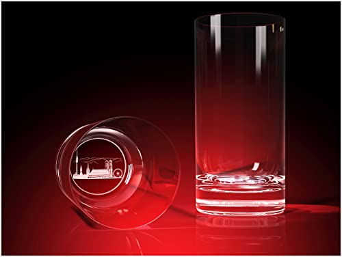 GLASFOTO.COM, München Silhouette - Trinkglas Bierglas mm, 0,4 l Ø 76 x 160 mm, Kristallglas 3D Innengravur in Premiumqualität von GLASFOTO.COM 3 DIMENSIONEN IM GLAS