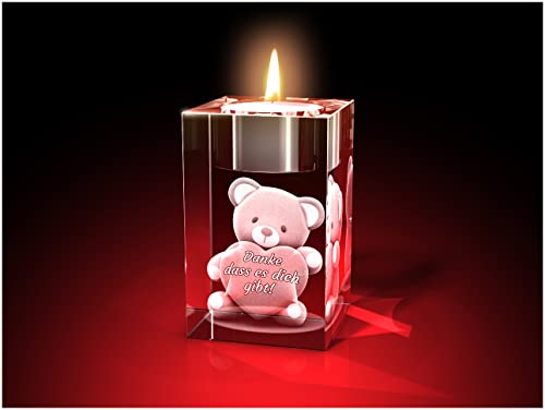 GLASFOTO.COM Bärchen mit Herz + Danke das es Dich gibt in 3D als Teelichthalter – Kristallglas mit Innengravur als Geschenk 50 x 80 x 50 in Premiumqualität GLASFOTO.COM Bärchen mit Herz + Danke das es Dich gibt in 3D als Teelichthalter – Kristallglas mit Innengravur als Geschenk 50 x 80 x 50 in Premiumqualität von GLASFOTO.COM 3 DIMENSIONEN IM GLAS