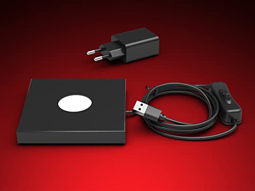 GLASFOTO.COM Leuchtsockel Crystal Light 2.0 – Leuchtsockel für Fotogravuren in Glas mit gleichseitiger Grundfläche von GLASFOTO.COM 3 DIMENSIONEN IM GLAS