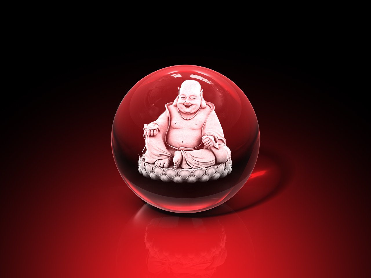 GLASFOTO.COM Buddhafigur lachender Buddha - Kugel von GLASFOTO.COM