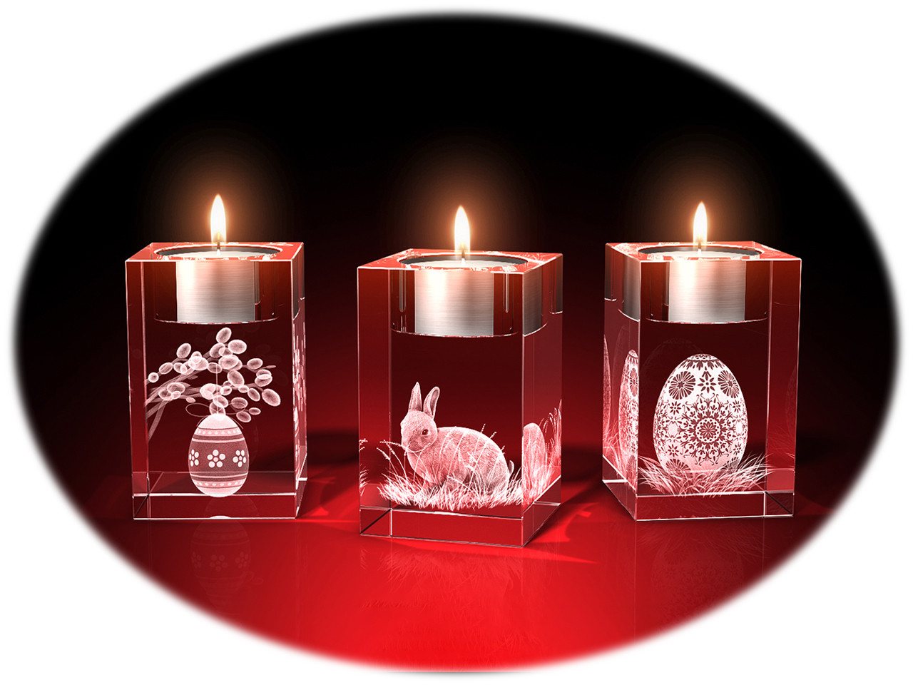 GLASFOTO.COM Teelichthalter Oster-Teelichthalter, Ostern, Kristallglas, 3er-Set GLASFOTO.COM Teelichthalter Oster-Teelichthalter, Ostern, Kristallglas, 3er-Set von GLASFOTO.COM