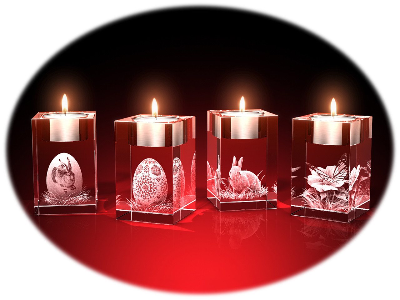 GLASFOTO.COM Teelichthalter Oster-Teelichthalter, Ostern, Kristallglas, 4er-Set GLASFOTO.COM Teelichthalter Oster-Teelichthalter, Ostern, Kristallglas, 4er-Set von GLASFOTO.COM
