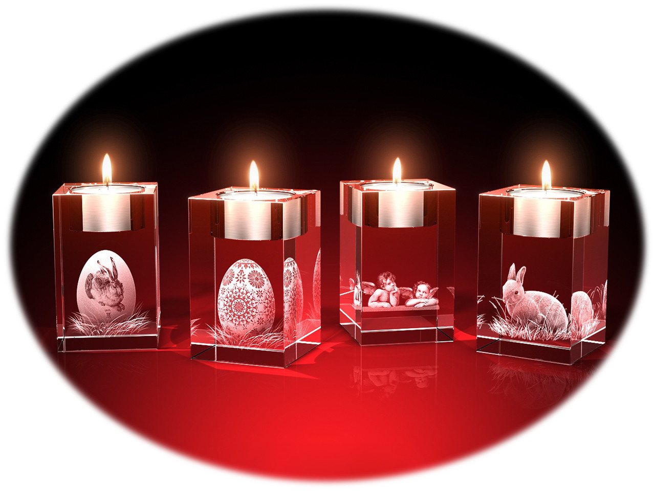 GLASFOTO.COM Teelichthalter Oster-Teelichthalter, Ostern, Kristallglas, 4er-Set GLASFOTO.COM Teelichthalter Oster-Teelichthalter, Ostern, Kristallglas, 4er-Set von GLASFOTO.COM