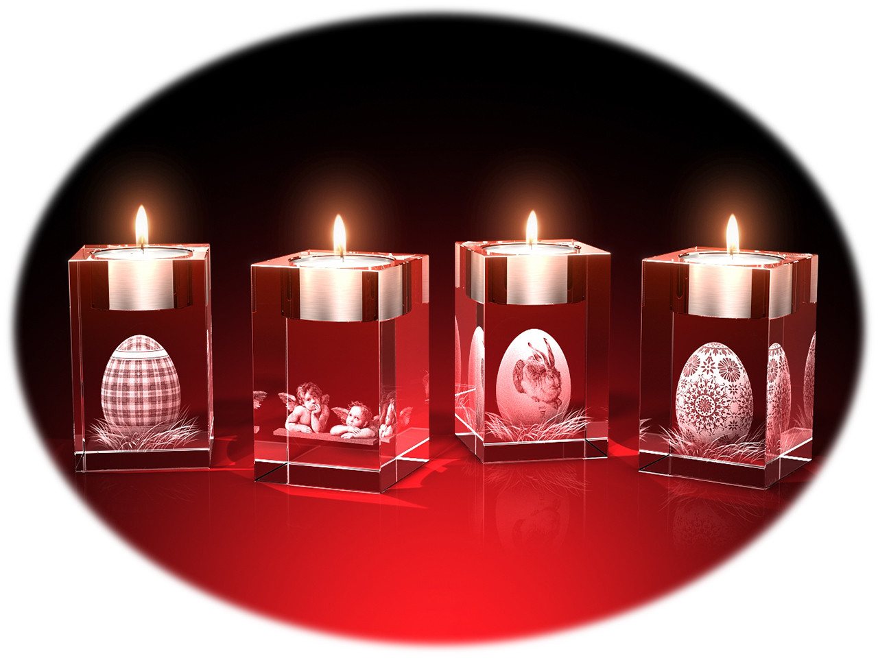 GLASFOTO.COM Teelichthalter Oster-Teelichthalter, Ostern, Kristallglas, 4er-Set GLASFOTO.COM Teelichthalter Oster-Teelichthalter, Ostern, Kristallglas, 4er-Set von GLASFOTO.COM