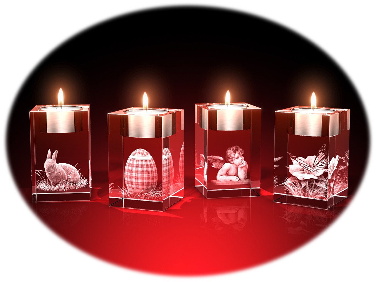 GLASFOTO.COM Teelichthalter Oster-Teelichthalter, Ostern, Kristallglas, 4er-Set GLASFOTO.COM Teelichthalter Oster-Teelichthalter, Ostern, Kristallglas, 4er-Set von GLASFOTO.COM