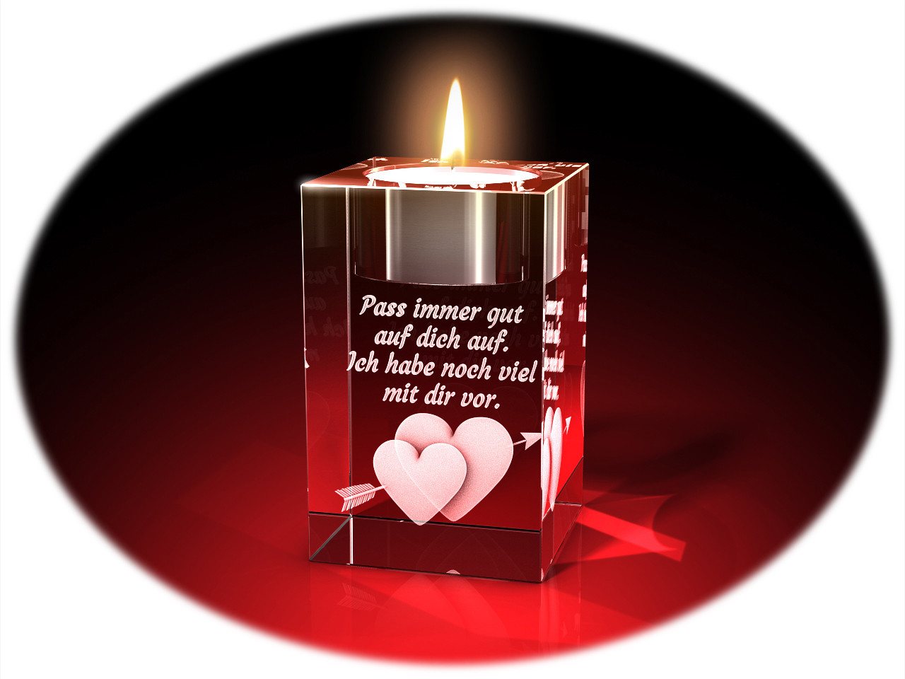 GLASFOTO.COM Teelichthalter Valentinstag, Doppelherz + Pass auf dich auf GLASFOTO.COM Teelichthalter Valentinstag, Doppelherz + Pass auf dich auf von GLASFOTO.COM