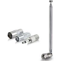 75 Ohm HiFi Tragbare Teleskop-FM-Radioantenne für den Innenbereich für Bluetooth-Stereoempfänger-Musiksystem von GLASSBANG