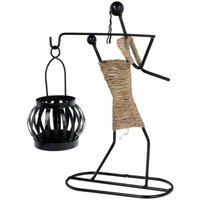 Dekorativer kleiner Kerzenständer aus Metall ART DECO Afrika Modell C von GLASSBANG