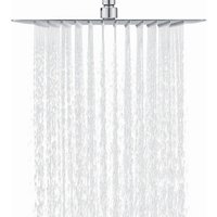Duschkopf Regendusche 12 Zoll Quadrat,304 Edelstahl Regendusche Duschkopf Wassersparender mit 144 Silikondüsen mit Antikalk-Funktion, Regenduschkopf von GLASSBANG