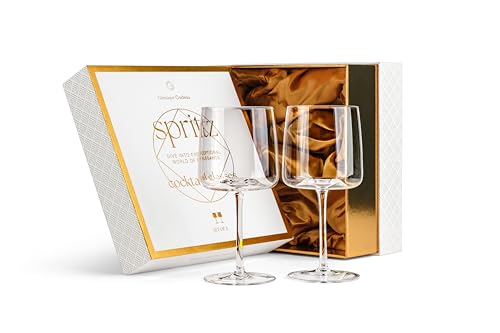 450 ml Aperol Spritz Gläser | 2er Set | Elegante Kristall Spritzergläser mit Langen Stiel für Aperolspritz, Limoncello Spritz, Spritzer Cocktails | Moderne Aperolgläser und Aperitif Cocktailgläser 450 ml Aperol Spritz Gläser | 2er Set | Elegante Kristall Spritzergläser mit Langen Stiel für Aperolspritz, Limoncello Spritz, Spritzer Cocktails | Moderne Aperolgläser und Aperitif Cocktailgläser von GLASSIQUE CADEAU