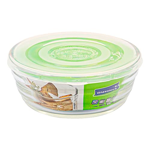 Glasslock EASY 300ml Frischhaltedose aus gehärtetem Glas mit praktischem Deckel, geeignet für die Mikrowelle, Vorratsdose, Lebensmittelbehälter, RP-506 von GLASSLOCK