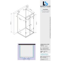 100x100x100x195cm - Ares U-Duschkabine Dusche Duschabtrennung - 8mm - esg Glas - Glaszentrum Hagen von GLASZENTRUM HAGEN