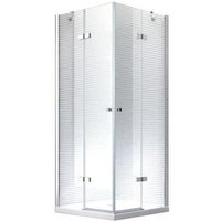 90x90x195 cm Duschkabine Eckeinstieg Eckduschkabine Dusche esg demeter mit Duschwanne + Siphon - Transparent - Glaszentrum Hagen von GLASZENTRUM HAGEN