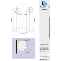 90x90x195cm - Poseidon Duschkabine Dusche Duschabtrennung - 6mm - esg Glas mit Duschwanne + Siphon - Glaszentrum Hagen von GLASZENTRUM HAGEN