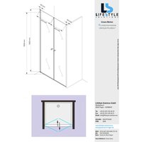 Glaszentrum Hagen - 100x195cm Nischentür Pendeltür - 6mm - esg Glas - Hebe & Senkmechanismus von GLASZENTRUM HAGEN