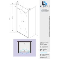 Glaszentrum Hagen - 110x195cm Nischentür Pendeltür - 6mm - esg Glas - Hebe & Senkmechanismus von GLASZENTRUM HAGEN