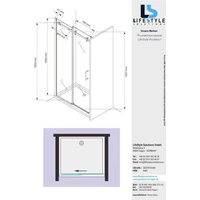 Glaszentrum Hagen - 150x195cm Nischentür Schiebetür Duschtür Nischendusche - ESG Glas von GLASZENTRUM HAGEN