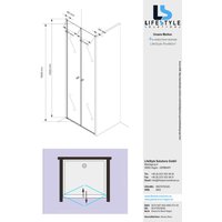 Glaszentrum Hagen - 80x195cm Nischentür Pendeltür - 6mm - esg Glas - Hebe & Senkmechanismus von GLASZENTRUM HAGEN