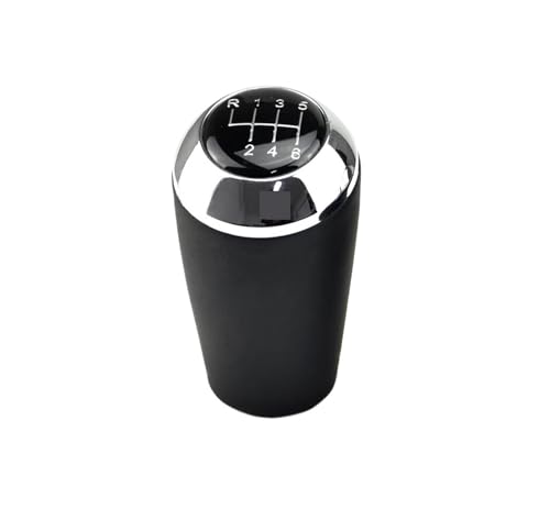 Für MAZDA 3 BK BL 5 CR CW 6 II GH CX-7 ER Für MX-5 NC III 5/6 Geschwindigkeit Schaltknauf MT Leder Hebel Stick Headball Zubehör Schaltknäufe(6 Speed-Silvery) von GLBLPEXELR