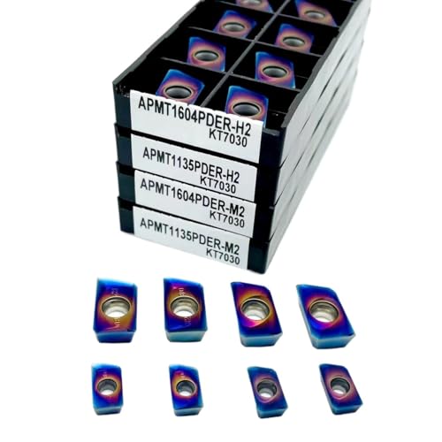 GLBPVPMTMB 10 STÜCKE (1 BOX) APMT1604 M2 H2 Drehwerkzeug Hartmetalleinsätze APMT 1604 Schneidwerkzeug Metalldrehmaschine CNC Fräser CNC Hartlegierung APMT1135 H2 M2 Fräseinsätze(APMT1135 H2 KT7030) von GLBPVPMTMB